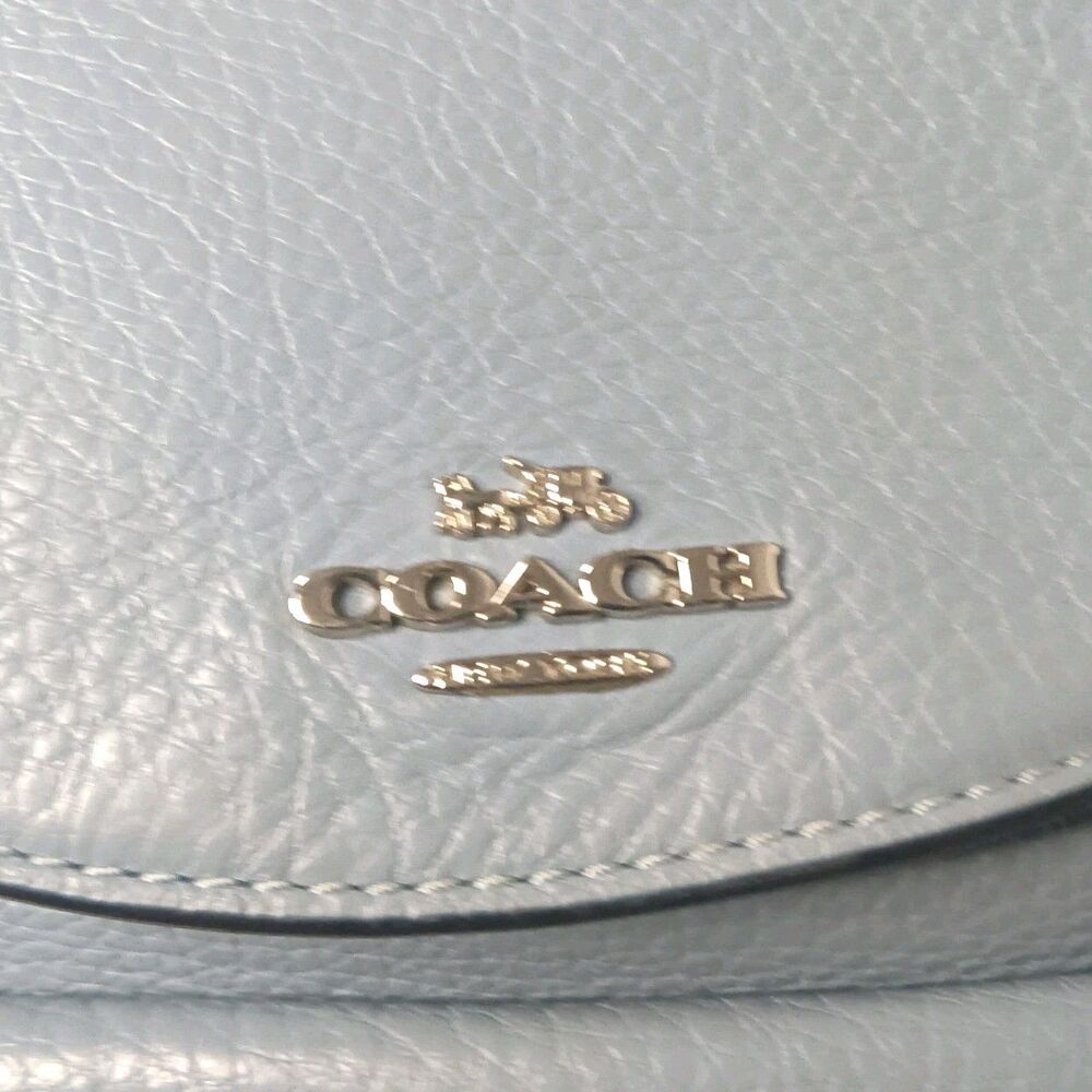 Coach Mini Billie Backpack all-leather Pale Blue F37621 - Picture 8 of 14